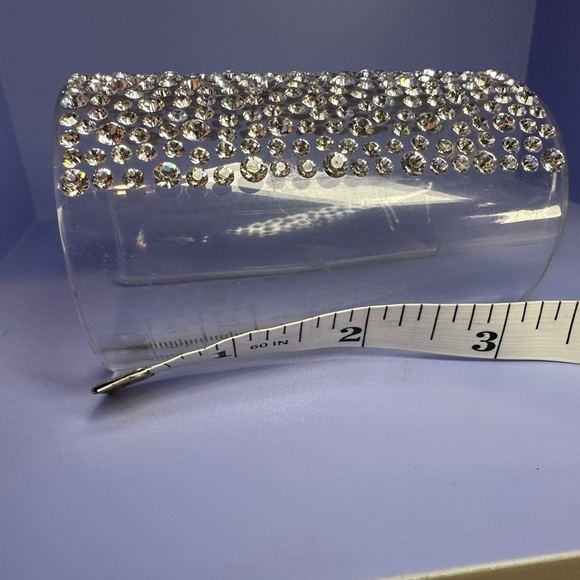 Acrylic Glass Strass Diamanté Wrap Cuff Big Statement Extra Long… - Picture 10 of 13